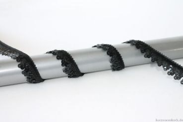 Pailettenband elastisch schwarz