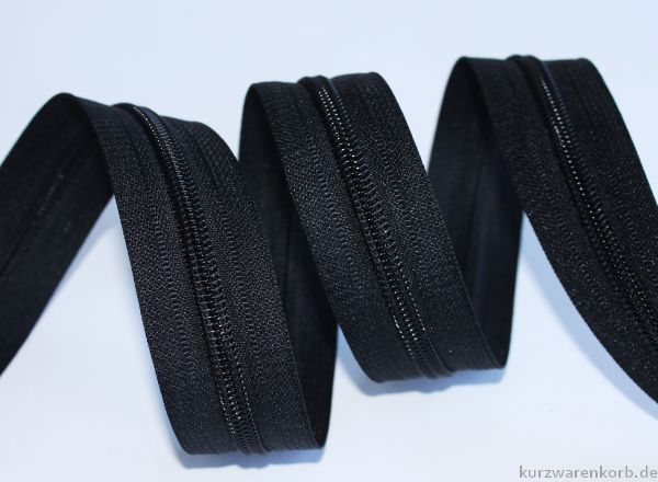 kurzwarenkorb.de - Reiverschluss endlos - 7 mm - fr Zelte - schwarz