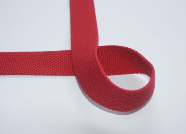 Gurtband 3 cm - rot - Baumwollmischgewebe