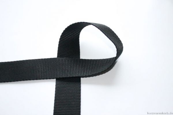 Gurtband 4 cm - 100% Polyester - schwarz