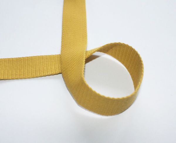 Gurtband 3 cm - senf - 100 % Baumwolle