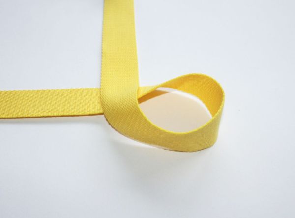 Gurtband 3 cm - gelb - 100 % Baumwolle