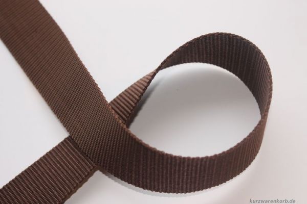 Gurtband 4 cm - 100% Polyester - dunkelbraun