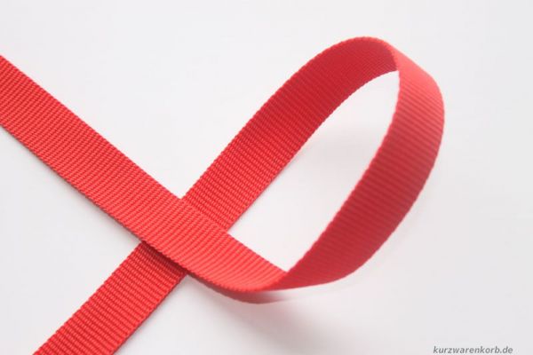 Gurtband 2 cm - 100% Polyester - rot