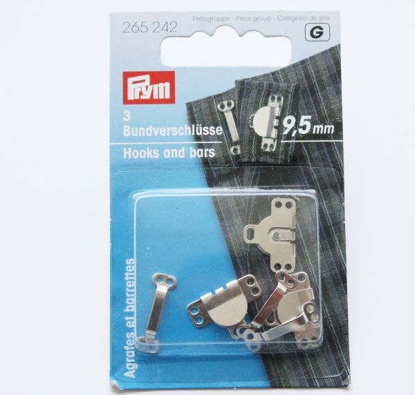 Hosen- und Rockhaken 9,5 mm silber