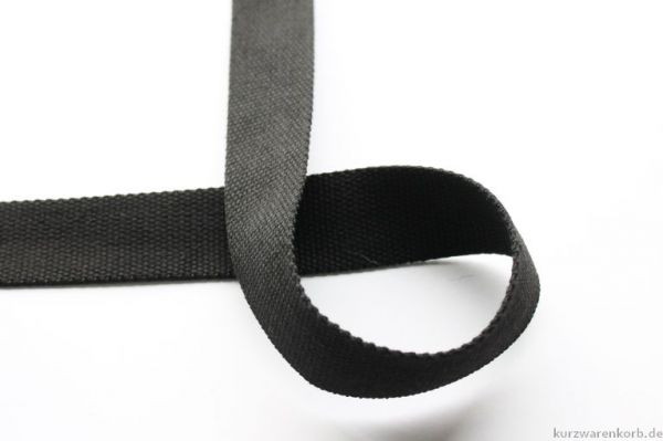 Gurtband 3 cm - schwarz - Baumwollmischgewebe